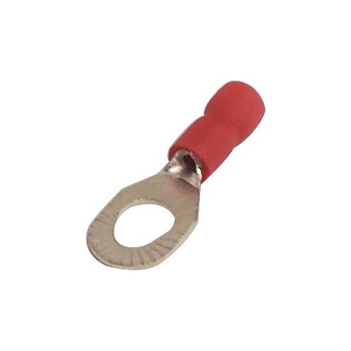 Vinyl Insulated Multiple-Stud Ring Terminals - 22-16 Wire, #6-#10 Stud - Vinyl Insulated Multi-Stud TerminalsVinyl Insulated Multiple-Stud Ring Terminals - 22-16 Wire, #6-#10 Stud features include:  Multi-Stud Ring terminals are Vinyl Insulated amp; accommodate multiple stud sizes Color Coded insulation for easy identification Manufactured from High Strength Copper Alloy Electro-Tin Plated for corrosion resistance Easy Entry Expanded Insulation eliminates strand ldquo;Hang Up, increasing crimping rates and provides mechanical strain relief Wire range stamped on the surface for easy interpretation Terminal Barrel has Butted Seam Serrated Barrel provides excellent electrical contact  resistance to pull-out forces 167deg;F (75deg;C) 600 Volts Max Maximum Electric Current: 22 AWG - 9 Amp, 20 AWG - 12 Amp, 18 AWG - 17 Amp, 16 AWG - 18 Amp, 14 AWG - 30 Amp, 12 AWG - 35 Amp, 10 AWG - 50 Amp cULus Listed Order Qty of 100 = 1 Bag of 100 Below is more info on our Vinyl Insulated Multiple-Stud Ring Terminals - 22-16 Wire, #6-#10 Stud
