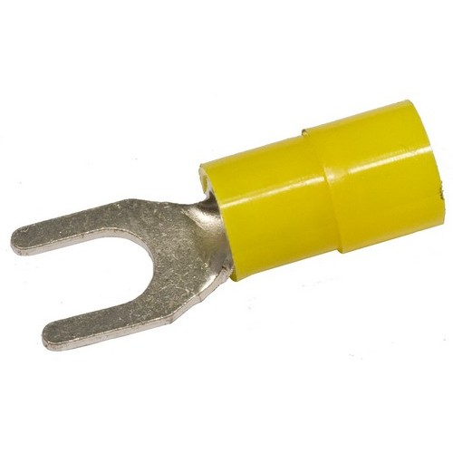 Nylon Insulated Fork/Spade Terminals - 12-10 Wire, 1/4