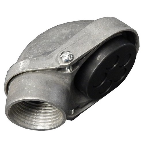 15538-M 601986155380 Aluminum Service Entrance Caps 3-1/2" - Conduit Mount Threaded - Aluminum Service Entrance Caps Conduit Mount Threaded used with Rigid conduit or IMC for pulling service drop conductors.Aluminum Service Entrance Head - Conduit Mount Threaded 3-1/2" features include:  Conduit Mount Head used with Rigid or IMC for Pulling Service Entrance Conductors Assembled with electrical grade phenolic insulator with multiple holes Die Cast Aluminum Suitable for Outdoor use - Weather resistant cULus Listed Order Qty of 1 = 1 Piece Below is more info on our Aluminum Service Entrance Head - Conduit Mount Threaded 3-1/2"