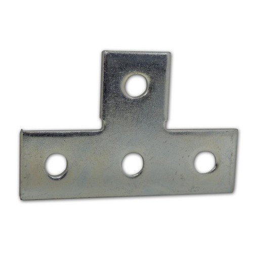 4 Hole Tee Plate - High-quality Tee Plate with 4 Holes.4 Hole Tee Plate features include:  4 Hole Tee Plate have Zinc Electro-Plate Finish 1-5/8 wide x 1/4 thick Holes are 9/16 diameter 13/16 center to edge Order Qty of 1 = 1 Piece Below is more info on our 4 Hole Tee Plate
