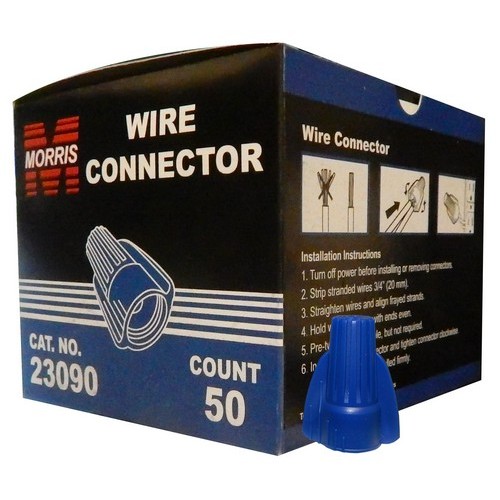 Winged Twist Connectors Blue Boxed 50 Pack - Winged Twist Connectors make Connecting Electrical Wiring Simple and Easy.Winged Twist Connectors Blue Boxed 50 Pack features include:  Swept wing fits into your hand naturally to give extra torque leverag...