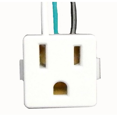 Snap-In Cabinet Devices White - Single Gang 3-Wire Grounding Polarized Receptacle for Bathroom Cabinets.Single Gang Snap-In Cabinet Devices White features include:  3-Wire Grounding Polarized Receptacle Flammability Rating: UL 94V-2 6