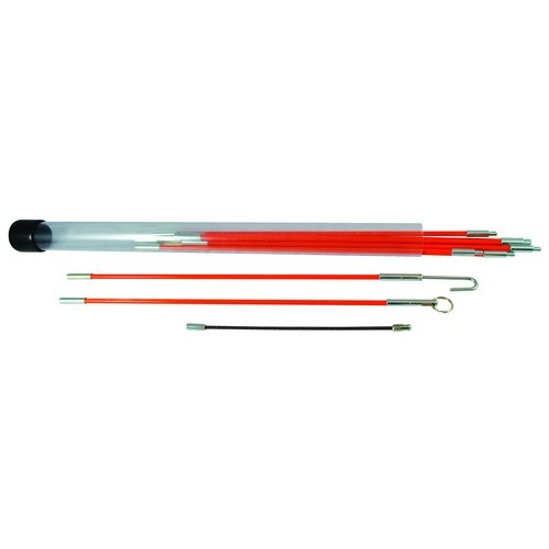 11 Foot Fiberglass Fish Stick Wire and Cable Pulling Tool - These 11' Fiberglass Fish Sticks are the perfect tool for extending wire and cable across ceilings under raised floors and behind walls.Fiberglass Fish Sticks features include:  Durable  Flexible Non-Conductive Fiberglass Fish Rods for Pulling, Extending  Grabbing Power, Voice  Data Cables Perfect for Above Ceilings, Under Raised Floors,  in Walls Each Kit Contains 10 Rod Segments which Screw Together via Precision Machined Steel Threaded Ends 3 Types of Threading Tips Included - Ring, Hook  Extender Tips Order Qty of 1 = 1 Piece Below is more info on our 11' Fiberglass Fish Sticks