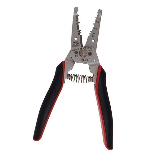12/2  14/2 NM Cable Cable Stripper/Cutter - Our NM Cable Wire Cable Cutter get the job done FAST.12/2  14/2 NM Cable Cable Stripper/Cutter features include:  12/2 amp; 14/2 stripping slots quickly remove outer jacket of Type NM-B non-metallic sheathed cable Precision ground stripping holes easily remove insulation on 12 amp; 14 AWG lead wires Bolt cutter 6-32, 8-32, 10-32 Copper wire cutter has precision shear-type blade Strong gripping serrated nose for easy bending and pulling of wires Narrow nose fits into tight places Holes in jaw for quick wire looping and bending Spring-loaded for self-opening action Opening stop prevents spring from disengaging Stainless steel body for maximum corrosion resistance Laser-etched markings for high visibility Ergonomic, cushioned handles for ultimate comfort amp; control Order Qty of 1 = 1 Piece Below is more info on our 12/2  14/2 NM Cable Cable Stripper/Cutter