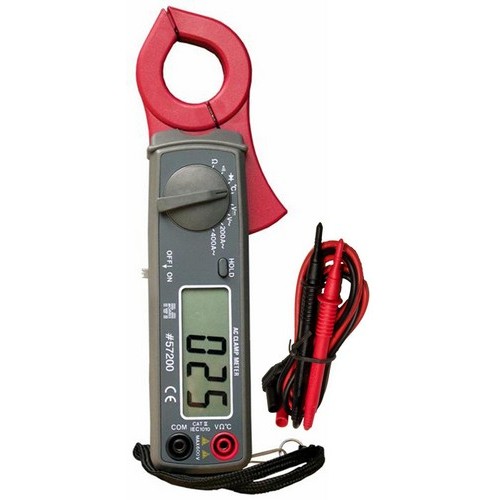 400A Digital Clamp Meter with Temperature Probe - This 400A Electric Clamp Meter comes with a temp Probe.400A Digital Clamp Meter with Temperature Probe features include:  AC Current: 200A+/-1.5%, 400A+/-2.0% AC Voltage: 600V+/-1.5% DC Voltage: 600V+/-1.0% 400A Digital Clamp Meter with Temperature Probe Resistance: 2000K+/-1.0% Temperature Range: -4deg;F to 500deg;F (-20deg;C to 260deg;C) +/-3%, Fdeg; amp; Cdeg; Selectable Easy Single Rotary Switch for any Function Selection Jaw Opening To 1.06 Continuity Buzzer Data Hold for all Functions Overload Protection for all Ranges Diode Test: Tests Current 1.4mA Max, Test Voltage 2.8V Max Display: (3) 1/2