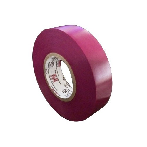 General Purpose Vinyl Purple Electrical Tape - Color Coded Electrical Tape for multiple applications.General Purpose Vinyl Purple Electrical Tape features include:  Color coded electrical tape is 3/4 X 60 Ft X 7 Mil Use for Protective Jacketing and Bundling High dielectric strength, high adhesion and shear Flame Retardant and Weather Resistant Resistant to acids, alkalis, chemicals, oils, moisture, sunlight and corrosion Rated 600V Lead Free UL 510 and CSA 22.2 Listed  Order Qty of 1 = 1 Piece Below is more info on our General Purpose Vinyl Purple Electrical Tape