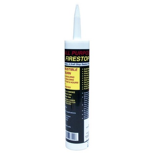 Fire Stop Caulk 10.5 oz - Non-Intumescent Silicate Based Fire Stop Caulk for commercial or residential buildings.Fire Stop Caulk features include:  Non-Intumescent Fire, Smoke amp; Draft Stop Sealant Fire Stop Caulk Forms a barrier to protect the spread of flames, smoke amp; toxic fumes One part Non-Intumescent silicate based Firestop sealant ASTM E-84 UL1479 0 Flame amp; 0 Smoke Certified for through penetration Firestop Sytems ASTM E-814 Commercial Use Compatible ASTM E-136 Residential Use Certified Meet Fire/Draft/Smoke criteria for BOCA ndash; CABO ndash; UPC ndash; SBCC/IRC Fire Stop compound is Non-combustible - does not burn For Commercial Building For Residential Building Unaffected by freeze/thaw Water resistant Use for interior amp; applications Paintable Adhesion to almost any surface Non-Corrosive amp; Non-Combustible Non-Toxic Environmentally safe Odorless Water based Zero VOC's Easy gunability UL Classified for 1 amp; 2 Hour Fire ratedwalls amp; floors 1 year shelf life Red Color Order Qty of 1 = 1 Piece MSDSBelow is more info on our Fire Stop Caulk