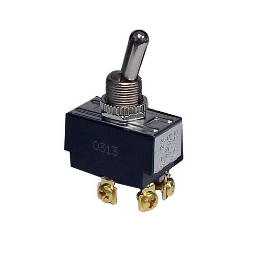 Heavy Duty 2 Pole Toggle Switches DPST On-Off Screw Terminals - Our Heavy-Duty DPST Toggle Switch is used in Control Panels and Equipment.Heavy Duty 2 Pole Toggle Switches DPST On-Off Screw Terminals features include:  DPST, On-Off 4 Screw Terminals 20 AMP, 125VAC 10 AMP, 277VAC 1-1/2HP, 125/250VAC Solid Brass or Nickel Plated Bushings 1/2