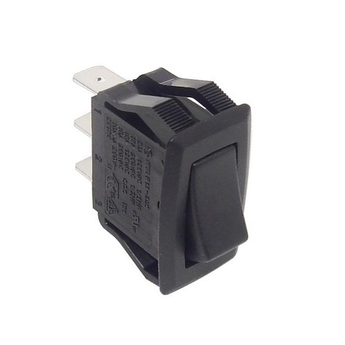 Appliance Rocker Switch SPDT On-On Quick Connect Spade Terminal - Rocker Switches are used in Equipment Control Applications.Appliance Rocker Switch SPDT On-On Quick Connect Spade Terminal features include:  Nylon 6/6 Frame  Actuator Quick Connect Spade Terminal Contact Resistance: 50 milliohm Insulation Resistance: 100 milliohm Dielectric Strength: 1500V Operating Temp: -4deg;F to 185deg;F cURus/CSA Listed Order Qty of 1 = 1 Piece Below is more info on our Appliance Rocker Switch SPDT On-On Quick Connect Spade Terminal
