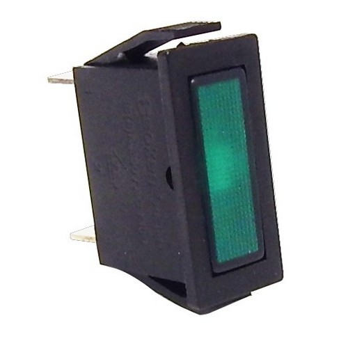 Rectangular Indicator Pilot Lamp Green 250VAC - A bright, sturdy Incandescent Pilot Lamp that is easy to see.Rectangular Indicator Pilot Lamp Green 250VAC features include:  250VAC Incandescent Pilot Lamp  Insulation Resistance: 100 milliohm Dielectric Strength: 3000VAC Lamp Life Expectancy: > 10,000 Hrs -13deg;F to 185deg;F Nylon 6/6 Housing with Polycarbonate Lens Brass Terminals Order Qty of 10 = 1 Bag of 10 Below is more info on our Rectangular Indicator Pilot Lamp Green 250VAC