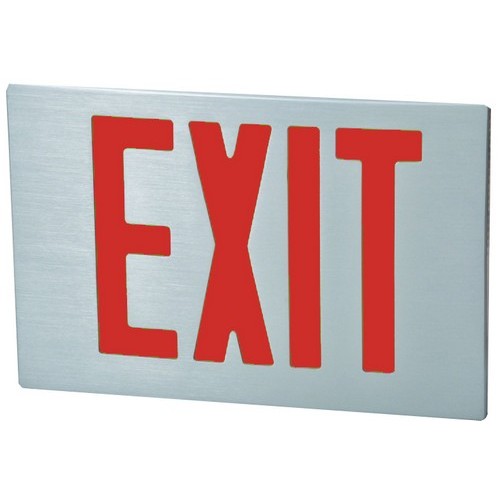 Cast Aluminum LED Exit Sign Face Plate RED LED Brushed Aluminum Face - Extra Face Plate for 2 Sided Applications.Cast Aluminum LED Exit Sign Face Plate RED LED Brushed Aluminum Face features include:  Extra Face Plate for 2 Sided Applications Face Plate Only - Fixture Not Included UL Listed  5 Year Warranty Order Qty of 1 = 1 Piece  Below is more info on our Cast Aluminum LED Exit Sign Face Plate RED LED Brushed Aluminum Face