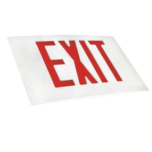 Cast Aluminum LED Exit Sign Face Plate Red LED White Face - Extra Face Plate for 2 Sided Applications.Cast Aluminum LED Exit Sign Face Red LED White Face Plate features include:  Extra Face Plate for 2 Sided Applications Face Plate Only - Fixture Not Included UL Listed  5 Year Warranty Order Qty of 1 = 1 Piece  Below is more info on our Cast Aluminum LED Exit Sign Face Plate Red LED White Face