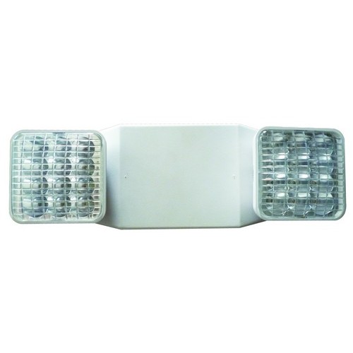 Square Head LED Emergency Light High Output Remote Capable White - Micro Size LED Energy Saving Emergency Lighting Unit In One Compact Design.Square Head LED Emergency Light High Output Remote Capable White - features include:  Fully Adjustable, Glare-Free LED Lamp Heads Long Life Energy Saving LED Lamps Injection-Molded, High Impact, UV-Stabilized UL 94 V-0 Thermoplastic Housing Snap-Together Construction Speeds Installation Universal J-box Pattern Mounting Plate with Quick Connect Features 120/277 VAC Test Switch, LED Status Indicator Light 3.6V 1800mAH Maintenance Free, Rechargeable Ni-Cad Battery 90 Minutes of Emergency Power Input Current: .022A @ 120V .010A @ 277V Input Wattage: 2.5W Remote Capability for up to 2 Additional LED Remote Lamp Heads:  2 heads - 3 hours operation (Base Unit) 3 heads - 2 hours operation (Base Unit + 1 Head) 4 heads - 1.5 hours operation (Base Unit + 2 Heads) CAUTION: Use Only LED Remote Lamp Heads with LED Remote Capable Units UL 924 Damp Location Listed 3 Year Warranty Order Qty of 1 = 1 Piece Spec Sheet  Below is more info on our Square Head LED Emergency Light High Output Remote Capable White
