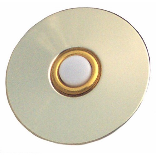 Lit Stucco Pushbutton - A classic and stylish Decorator Doorbell Button for the home.Lit Stucco Pushbutton features include:  5/8 Diameter Lighted Gold Rim Pearl Button  2-1/2 Diameter Gold Anodized Aluminum Plate and Spring Set Order Qty of 1 = 1 Piece Below is more info on our Lit Stucco Pushbutton