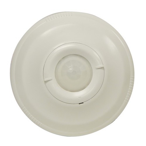 Ceiling Sensor Switch - PIR White - Ceiling Sensor leads to great energy savings.Ceiling Sensor Switch - PIR White features include:  The Passive Infrared (PIR) Technology senses occupancy by detecting the difference between heat emitted from the human body in motion and the background space. PIR Ceiling Sensor Switch works best in offices, copy rooms, storage closets, small conference rooms, and other common areas where there are high levels of occupant motion. PIR Ceiling Sensor Switch turns lights On/Off automatically when people enter or leave a room Will work with Electronic, Fluorescent, Compact Fluorescent, Magnetic Low Voltage, Electronic Low Voltage and LED lighting Auto ON/OFF Coverage: 360deg;, 30Ft Height amp; 40 Ft Dia. Adjustable Light Level Sensitivity Settings - Ambient light setting automatically adjusts itself and controls when lights turn On/Off, depending on sufficient natural light present Time Delay Off setting is adjustable from 15 Seconds to 30 minutes Material: Polycarbonate 60Hz Single Pole No ground required Conforms to California Title 24 Energy Code cULus Listed Order Qty of 1 = 1 Piece Below is more info on our Ceiling Sensor Switch - PIR White