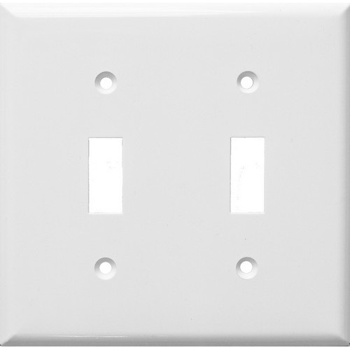 Lexan Wall Plates 2 Gang Toggle Switch White - A standard 2 Gang Wall Plate Toggle Switch.Lexan Wall Plates 2 Gang Toggle Switch White features include:  Toggle Switch Wall plate is highly resistant to impact, abrasion, oil, acids and discoloration Ideal for use in high-abuse areas Smooth, easy to clean surface Round on edges to prevent injury and wall damage Supplied with color matching painted metal mounting screws Mounting Screws individually wrapped in a small plastic bag to protect plate from scratches Specification Grade - meets all current Federal Specifications 2 gang wall plate conforms to NEMA amp; ANSI standards Flammability rating UL94V-2 UL Listed Order Qty of 1 = 1 Piece Below is more info on our Lexan Wall Plates 2 Gang Toggle Switch White