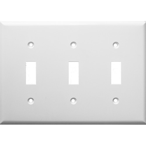 Lexan Wall Plates 3 Gang Toggle Switch White - This 3 Gang Wall Plate Toggle Switch provides value.Lexan Wall Plates 3 Gang Toggle Switch White features include:  Toggle Switch Wall plate is highly resistant to impact, abrasion, oil, acids and discoloration Ideal for use in high-abuse areas Smooth, easy to clean surface Round on edges to prevent injury and wall damage Supplied with color matching painted metal mounting screws Mounting Screws individually wrapped in a small plastic bag to protect plate from scratches Specification Grade - meets all current Federal Specifications 3 gang wall plate conforms to NEMA amp; ANSI standards Flammability rating UL94V-2 UL Listed Order Qty of 1 = 1 Piece Below is more info on our Lexan Wall Plates 3 Gang Toggle Switch White