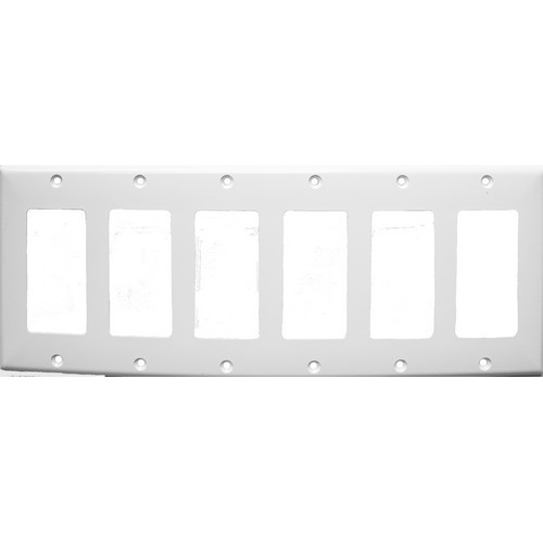 Lexan Wall Plates 6 Gang Decorative/GFCI White - A Decorative/GFCI 6 Gang Wall Plate for high-abuse areas.Lexan Wall Plates 6 Gang Decorative/GFCI White features include:  Decorative/GFCI wall plate is highly resistant to impact, abrasion, oil, acids and discoloration Ideal for use in high-abuse areas Smooth, easy to clean surface Round on edges to prevent injury and wall damage Supplied with color matching painted metal mounting screws Mounting Screws individually wrapped in a small plastic bag to protect plate from scratches Specification Grade - meets all current Federal Specifications Decorative/GFCI wall plate conforms to NEMA amp; ANSI standards Flammability rating UL94V-2 UL Listed Order Qty of 1 = 1 Piece Below is more info on our Lexan Wall Plates 6 Gang Decorative/GFCI White