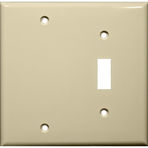 Lexan Wall Plates 2 Gang 1 Toggle 1 Blank Ivory - Classic Lexan Wall Plates 2 Gang 1 Toggle 1 Blank.Lexan Wall Plates 2 Gang 1 Toggle 1 Blank Ivory features include:  Lexan Wall plates are highly resistant to impact, abrasion, oil, acids and discoloration Ideal for use in high-abuse areas Smooth, easy to clean surface Round on edges to prevent injury and wall damage Supplied with color matching painted metal mounting screws Mounting Screws individually wrapped in a small plastic bag to protect plate from scratches Specification Grade - meets all current Federal Specifications Lexan Wall plates conform to NEMA amp; ANSI standards Flammability rating UL94V-2 UL Listed Order Qty of 1 = 1 Piece Below is more info on our Lexan Wall Plates 2 Gang 1 Toggle 1 Blank Ivory