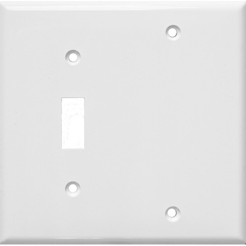 Lexan Wall Plates 2 Gang 1 Toggle 1 Blank White - Classic Lexan Wall Plates 2 Gang 1 Toggle 1 Blank.Lexan Wall Plates 2 Gang 1 Toggle 1 Blank White features include:  Lexan Wall plates are highly resistant to impact, abrasion, oil, acids and discoloration Ideal for use in high-abuse areas Smooth, easy to clean surface Round on edges to prevent injury and wall damage Supplied with color matching painted metal mounting screws Mounting Screws individually wrapped in a small plastic bag to protect plate from scratches Specification Grade - meets all current Federal Specifications Lexan Wall plates conform to NEMA amp; ANSI standards Flammability rating UL94V-2 UL Listed Order Qty of 1 = 1 Piece Below is more info on our Lexan Wall Plates 2 Gang 1 Toggle 1 Blank White