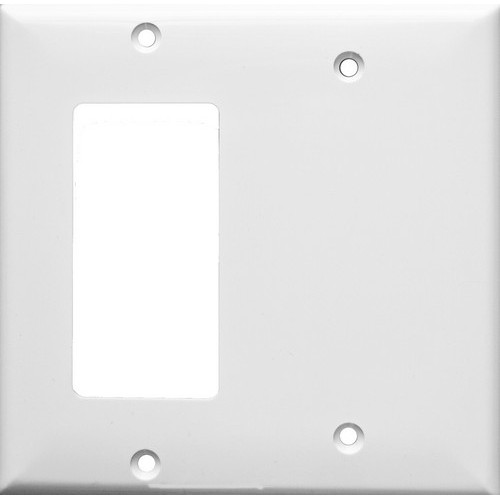 Lexan Wall Plates 2 Gang 1 GFCI 1 Blank White - A very durable Lexan Wall Plates 2 Gang 1 GFCI 1 Blank.Lexan Wall Plates 2 Gang 1 GFCI 1 Blank White features include:  Lexan Wall plates are highly resistant to impact, abrasion, oil, acids and discoloration Ideal for use in high-abuse areas Smooth, easy to clean surface Round on edges to prevent injury and wall damage Supplied with color matching painted metal mounting screws Mounting Screws individually wrapped in a small plastic bag to protect plate from scratches Specification Grade - meets all current Federal Specifications Lexan Wall plates conform to NEMA amp; ANSI standards Flammability rating UL94V-2 UL Listed Order Qty of 1 = 1 Piece Below is more info on our Lexan Wall Plates 2 Gang 1 GFCI 1 Blank White
