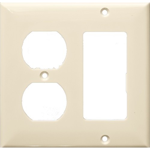Lexan Wall Plates 2 Gang 1 Decorative 1 Duplex Almond - A simple Lexan Wall Plates Lexan Wall Plates 2 Gang 1 Decorative 1 Duplex.Lexan Wall Plates 2 Gang 1 Decorative 1 Duplex Almond features include:  Lexan Wall plates are highly resistant to impact, abrasion, oil, acids and discoloration Ideal for use in high-abuse areas Smooth, easy to clean surface Round on edges to prevent injury and wall damage Supplied with color matching painted metal mounting screws Mounting Screws individually wrapped in a small plastic bag to protect plate from scratches Specification Grade - meets all current Federal Specifications Lexan Wall plates conform to NEMA amp; ANSI standards Flammability rating UL94V-2 UL Listed Order Qty of 1 = 1 Piece Below is more info on our Lexan Wall Plates 2 Gang 1 Decorative 1 Duplex Almond
