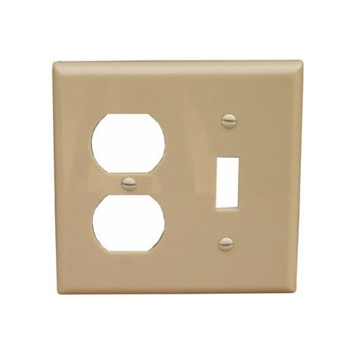 Lexan Wall Plates 2 Gang 1 Duplex 1 Toggle Ivory - A Lexan Wall Plates 2 Gang 1 Duplex 1 Toggle is good for high traffic areas where a durable plate is needed.Lexan Wall Plates 2 Gang 1 Duplex 1 Toggle Ivory features include:  Lexan Wall plates are highly resistant to impact, abrasion, oil, acids and discoloration Ideal for use in high-abuse areas Smooth, easy to clean surface Round on edges to prevent injury and wall damage Supplied with color matching painted metal mounting screws Mounting Screws individually wrapped in a small plastic bag to protect plate from scratches Specification Grade - meets all current Federal Specifications Lexan Wall plates conform to NEMA amp; ANSI standards Flammability rating UL94V-2 UL Listed Order Qty of 1 = 1 Piece Below is more info on our Lexan Wall Plates 2 Gang 1 Duplex 1 Toggle Ivory