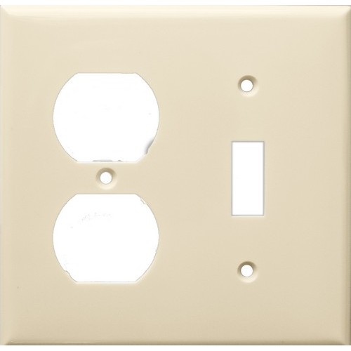 Lexan Wall Plates 2 Gang 1 Duplex 1 Toggle Almond - A Lexan Wall Plates 2 Gang 1 Duplex 1 Toggle is good for high traffic areas where a durable plate is needed.Lexan Wall Plates 2 Gang 1 Duplex 1 Toggle Almond features include:  Lexan Wall plates are highly resistant to impact, abrasion, oil, acids and discoloration Ideal for use in high-abuse areas Smooth, easy to clean surface Round on edges to prevent injury and wall damage Supplied with color matching painted metal mounting screws Mounting Screws individually wrapped in a small plastic bag to protect plate from scratches Specification Grade - meets all current Federal Specifications Lexan Wall plates conform to NEMA amp; ANSI standards Flammability rating UL94V-2 UL Listed Order Qty of 1 = 1 Piece Below is more info on our Lexan Wall Plates 2 Gang 1 Duplex 1 Toggle Almond