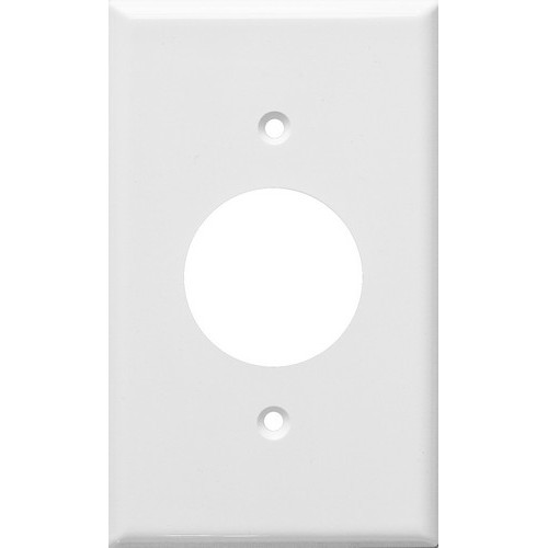 Lexan Wall Plates 1 Gang Single Receptacle White - A durable Single Receptacle 1 Gang Wall Plate.Lexan Wall Plates 1 Gang Single Receptacle White features include:  Single receptacle wall plate is highly resistant to impact, abrasion, oil, acids and discoloration Ideal for use in high-abuse areas Smooth, easy to clean surface Round on edges to prevent injury and wall damage Supplied with color matching painted metal mounting screws Mounting Screws individually wrapped in a small plastic bag to protect plate from scratches Specification Grade - meets all current Federal Specifications Single receptacle wall plate conforms to NEMA amp; ANSI standards Flammability rating UL94V-2 UL Listed Order Qty of 1 = 1 Piece Below is more info on our Lexan Wall Plates 1 Gang Single Receptacle White
