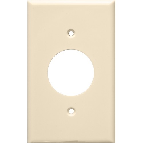Lexan Wall Plates 1 Gang Single Receptacle Almond - A durable Single Receptacle 1 Gang Wall Plate.Lexan Wall Plates 1 Gang Single Receptacle Almond features include:  Single receptacle wall plate is highly resistant to impact, abrasion, oil, acids and discoloration Ideal for use in high-abuse areas Smooth, easy to clean surface Round on edges to prevent injury and wall damage Supplied with color matching painted metal mounting screws Mounting Screws individually wrapped in a small plastic bag to protect plate from scratches Specification Grade - meets all current Federal Specifications Single receptacle wall plate conforms to NEMA amp; ANSI standards Flammability rating UL94V-2 UL Listed Order Qty of 1 = 1 Piece Below is more info on our Lexan Wall Plates 1 Gang Single Receptacle Almond