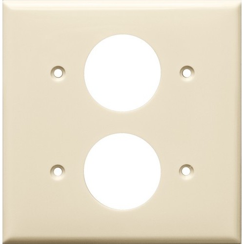 Lexan Wall Plates 2 Gang 2 Single Receptacle Almond - An economy Lexan Wall Plates 2 Gang 2 Single Receptacle.Lexan Wall Plates 2 Gang 2 Single Receptacle Almond features include:  2 Single receptacle wall plate is highly resistant to impact, abrasion, oil, acids and discoloration Ideal for use in high-abuse areas Smooth, easy to clean surface Round on edges to prevent injury and wall damage Supplied with color matching painted metal mounting screws Mounting Screws individually wrapped in a small plastic bag to protect plate from scratches Specification Grade - meets all current Federal Specifications 2 Single receptacle wall plate conforms to NEMA amp; ANSI standards Flammability rating UL94V-2 UL Listed Order Qty of 1 = 1 Piece Below is more info on our Lexan Wall Plates 2 Gang 2 Single Receptacle Almond
