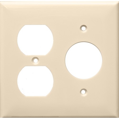 Lexan Wall Plates 2 Gang 1 Duplex 1 Single Receptacle Almond - This Lexan Wall Plates 2 Gang 1 Duplex 1 Single Receptacle is very durable.Lexan Wall Plates 2 Gang 1 Duplex 1 Single Receptacle Almond features include:  Lexan Wall plates are highly resistant to impact, abrasion, oil, acids and discoloration Ideal for use in high-abuse areas Smooth, easy to clean surface Round on edges to prevent injury and wall damage Supplied with color matching painted metal mounting screws Mounting Screws individually wrapped in a small plastic bag to protect plate from scratches Specification Grade - meets all current Federal Specifications Lexan Wall plates conform to NEMA amp; ANSI standards Flammability rating UL94V-2 UL Listed Order Qty of 1 = 1 Piece Below is more info on our Lexan Wall Plates 2 Gang 1 Duplex 1 Single Receptacle Almond