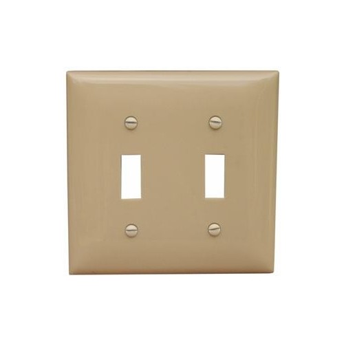 Lexan Wall Plates 2 Gang Midsize Toggle Switch Ivory - An abrasion resistant 2 Gang Wall Plate for a Midsize Toggle switch.Lexan Wall Plates 2 Gang Midsize Toggle Switch Ivory features include:  Midsize Lexan wall plates are highly resistant to impact, abrasion, oil, acids and discoloration Ideal for use in high-abuse areas Smooth, easy to clean surface Round on edges to prevent injury and wall damage Supplied with color matching painted metal mounting screws Mounting Screws individually wrapped in a small plastic bag to protect plate from scratches Specification Grade - meets all current Federal Specifications Midsize Lexan wall plates conform to NEMA amp; ANSI standards Flammability rating UL94V-2 UL Listed Order Qty of 1 = 1 Piece Below is more info on our Lexan Wall Plates 2 Gang Midsize Toggle Switch Ivory