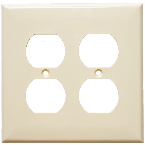 Lexan Wall Plates 2 Gang Midsize Duplex Receptacle Almond - A durable 2 Gang Wall Plate for Midsize Duplex Receptacle.Lexan Wall Plates 2 Gang Midsize Duplex Receptacle Almond features include:  Midsize Lexan wall plates are highly resistant to impact, abrasion, oil, acids and discoloration Ideal for use in high-abuse areas Smooth, easy to clean surface Round on edges to prevent injury and wall damage Supplied with color matching painted metal mounting screws Mounting Screws individually wrapped in a small plastic bag to protect plate from scratches Specification Grade - meets all current Federal Specifications Midsize Lexan wall plates conform to NEMA amp; ANSI standards Flammability rating UL94V-2 UL Listed Order Qty of 1 = 1 Piece Below is more info on our Lexan Wall Plates 2 Gang Midsize Duplex Receptacle Almond