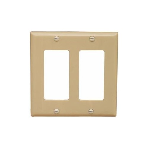 Lexan Wall Plates 2 Gang Midsize Decorative/GFCI Ivory - A Lexan 2 Gang Wall Plate for Midsize Decorative/GFCI.Lexan Wall Plates 2 Gang Midsize Decorative/GFCI Ivory features include:  Midsize Lexan wall plates are highly resistant to impact, abrasion, oil, acids and discoloration Ideal for use in high-abuse areas Smooth, easy to clean surface Round on edges to prevent injury and wall damage Supplied with color matching painted metal mounting screws Mounting Screws individually wrapped in a small plastic bag to protect plate from scratches Specification Grade - meets all current Federal Specifications Midsize Lexan wall plates conform to NEMA amp; ANSI standards Flammability rating UL94V-2 UL Listed Order Qty of 1 = 1 Piece Below is more info on our Lexan Wall Plates 2 Gang Midsize Decorative/GFCI Ivory