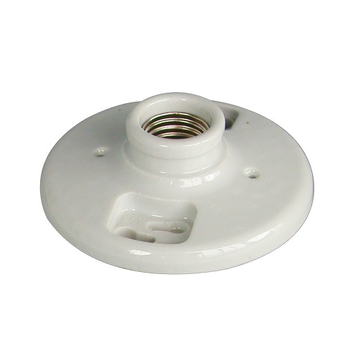 Porcelain Receptacle Keyless Screw Terminals - A standard Porcelain Receptacle Keyless Screw Terminals.Porcelain Receptacle Keyless Screw Terminals features include: 600 Watt 250 Volt Lampholder Top Wire Design Porcelain Keyless Socket with Twist Lock Mounting Medium Base Fit 3-1/4&rdquo: or 4&rdquo: Box 4-1/2&rdquo: Outside Diameter UL Listed Order Qty of 1 = 1 Piece Below is more info on our Porcelain Receptacle Keyless Screw Terminals