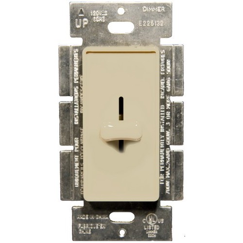 Slide Dimmer Ivory - This Slide Dimmer installs quickly and looks great.Slide Dimmer Ivory features include: Fits standard wall box Suppresses Radio Frequency Interference (RFI) Decorative Style permits ganging with other decorative devices Wire lea...