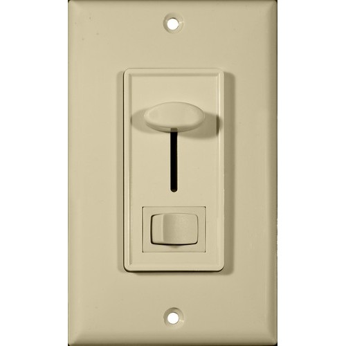 82750 601986827508 Slide Dimmer With Switch Ivory Single Pole - Slide Dimmer with on/off Switch for greater versatility.Slide Dimmer With Switch Ivory Single Pole features include:  Fits standard wall box Suppresses Radio Frequency Interference (RFI) Decorator Style permits ganging with other decorative devices Wire leads provide for fast amp; easy assembly amp; wiring Electronic Low Voltage Magnetic Low Voltage Includes Wallplate 700 Watt On/Off Switch UL listed Order Qty of 1 = 1 Piece Below is more info on our Slide Dimmer With Switch Ivory Single Pole