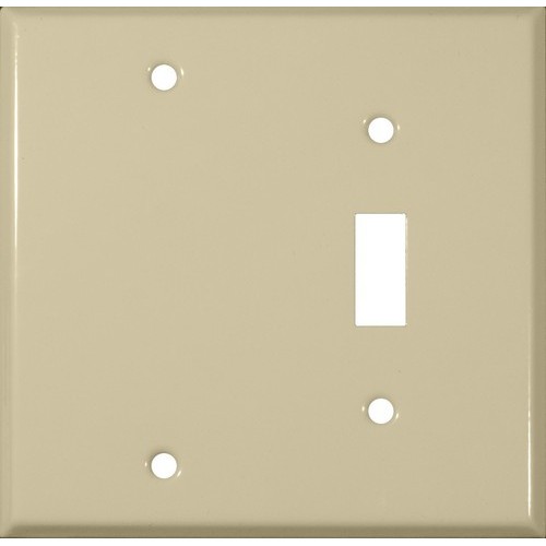 Painted Steel Wall Plates 2 Gang 1 Toggle 1 Blank Ivory - This 1 Toggle 1 Blank Metal Wall Plate is easy to clean. Painted Steel Wall Plates 2 Gang 1 Toggle 1 Blank Ivory features include:  Painted Steel wall plate provides extended life in abusive and corrosive environments Contoured edges enhance installation appearance Smooth finish without recessed lines is easy to clean and maintain attractive appearance Semi-Gloss surface finish painted on steel UL Listed Order Qty of 1 = 1 Piece Below is more info on our Painted Steel Wall Plates 2 Gang 1 Toggle 1 Blank Ivory