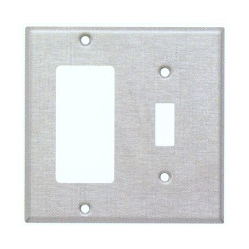 430 Stainless Steel Wall Plates 2 Gang 1 Toggle 1 GFCI - This 430 Stainless Steel Wall Plates 2 Gang 1 Toggle 1 GFCI is a nice touch to any project.430 Stainless Steel Wall Plates 2 Gang 1 Toggle 1 GFCI features include:  2 Gang 1 Toggle Metal Wall Plate Provides extended life in abusive and corrosive environments Contemporary smooth finish and contoured edges enhance installation appearance Smooth finish without recessed lines is easy to clean and maintain attractive appearance Made of stainless steel 430 2 Gang 1 Toggle Metal Wall Plate is UL listed Order Qty of 1 = 1 Piece Minimum Order Qty = 1 Piece Below is more info on our 430 Stainless Steel Wall Plates 2 Gang 1 Toggle 1 GFCI