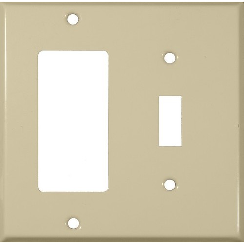 Painted Steel Wall Plates 2 Gang 1 Toggle 1 GFCI Ivory - This 2 Gang 1 Toggle Steel Wall Plate is available in two finishes.Painted Steel Wall Plates 2 Gang 1 Toggle 1 GFCI Ivory features include:  Painted Steel wall plate provides extended life in abusive and corrosive environments Contoured edges enhance installation appearance Smooth finish without recessed lines is easy to clean and maintain attractive appearance Semi-Gloss surface finish painted on steel UL Listed Order Qty of 1 = 1 Piece Below is more info on our Painted Steel Wall Plates 2 Gang 1 Toggle 1 GFCI Ivory