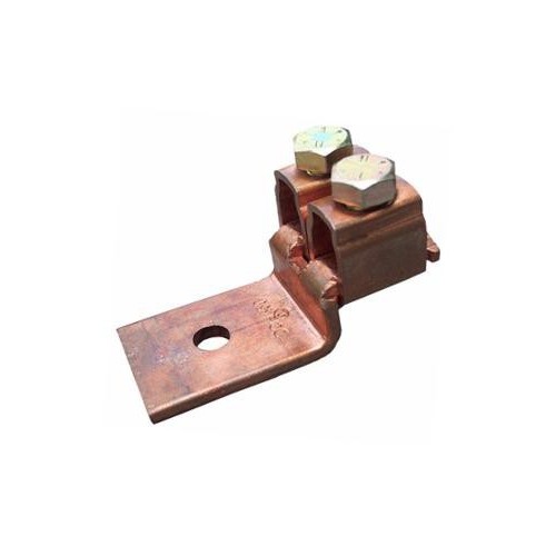 Copper Mechanical Double Offset Connectors 800A - Our Double Offset Mechanical Connectors maximize conductivity.Copper Mechanical Double Offset Connectors 800A features include:  Double offset mechanical connectors manufactured from high strength pure Electrolytic Copper to insure both maximum strength and conductivity Conductors are inserted between arched pressure bar and V-bottom collar which positions the wire for positive contact and maximum secureness Plain Copper finish Steel plated bolts to prevent rusting Easy to install with wrench or pliers Mechanical connectors rated 600 Volts UL486A/CSA Listed Dimension Measurements = Inches Order Qty of 1 = 1 Piece Below is more info on our Copper Mechanical Double Offset Connectors 800A
