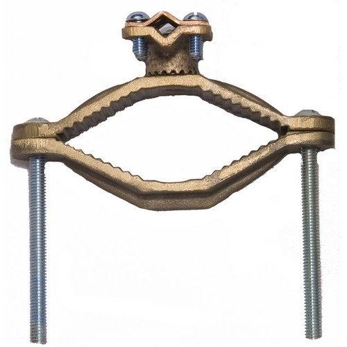 Ground Clamp with Serrated Adaptor for Armored or Unarmored Wire 4-1/2