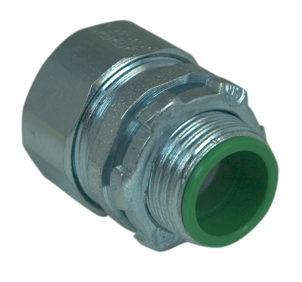 3 1/2 IN RIGID CONNECTORS - COMPRESSION TYPE - STEEL - INSULATED THROAT
