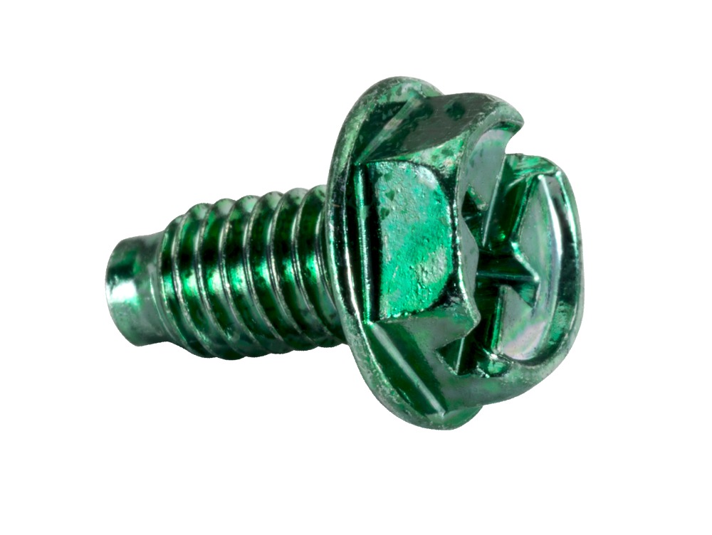 10-32" x 3/8" Green Ground Screw