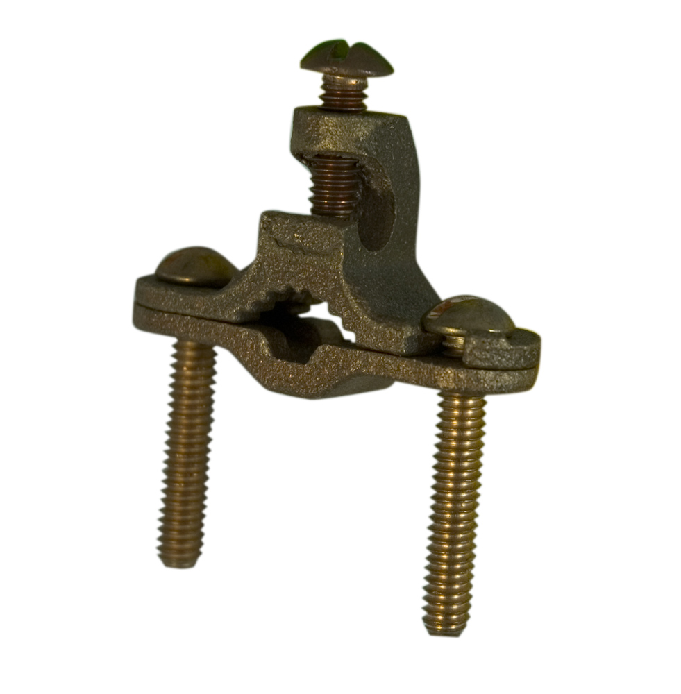 1/2" - 1" Bronze - Lay-In Lug Style Combination Ground Clamps for Bare Wire