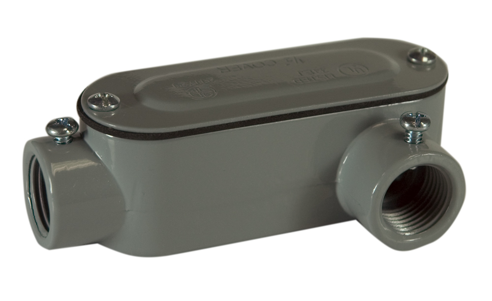 1/2" EMT & Rigid Combo LL Type Aluminum Conduit Bodies with Covers & Gaskets