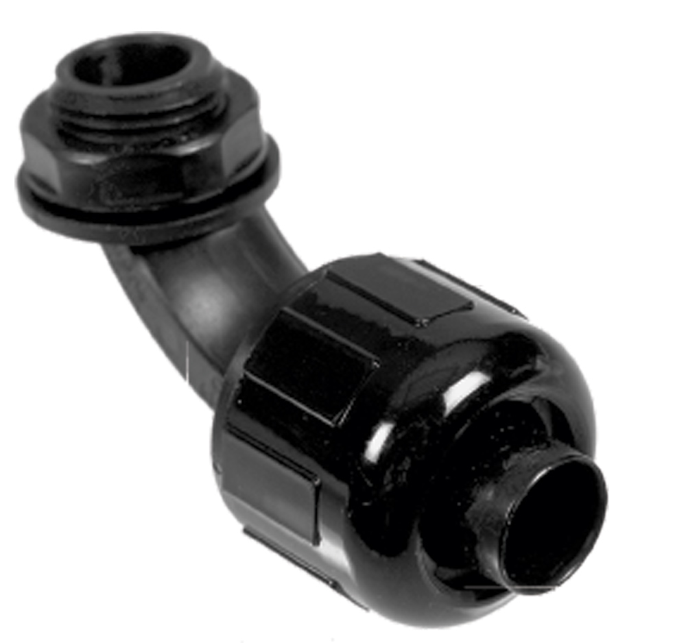 P493B 751338217201 1" 90� Black Nylon Liquidtight Connector