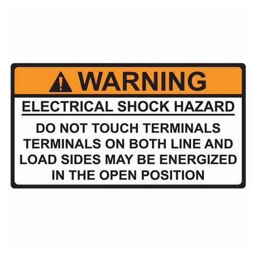 Product image for Hellermann Tyton 596-00497 3.75 x 2 Inch Orange/White Vinyl Warning Pre-Printed Solar Installation Label