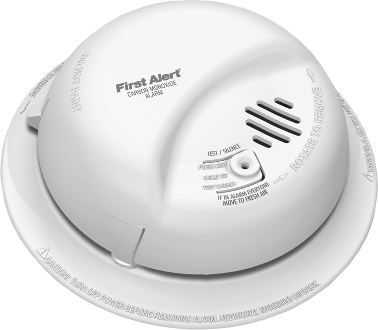 Hardwired carbon monoxide alarm with battery back-up meets codes where CO alarms are required for new construction.